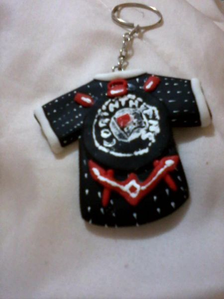 chaveirinho de biscuit do corinthians