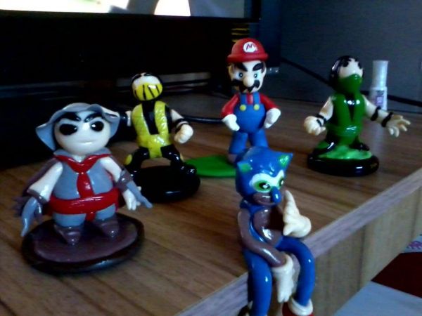 bonecos de games em biscuit